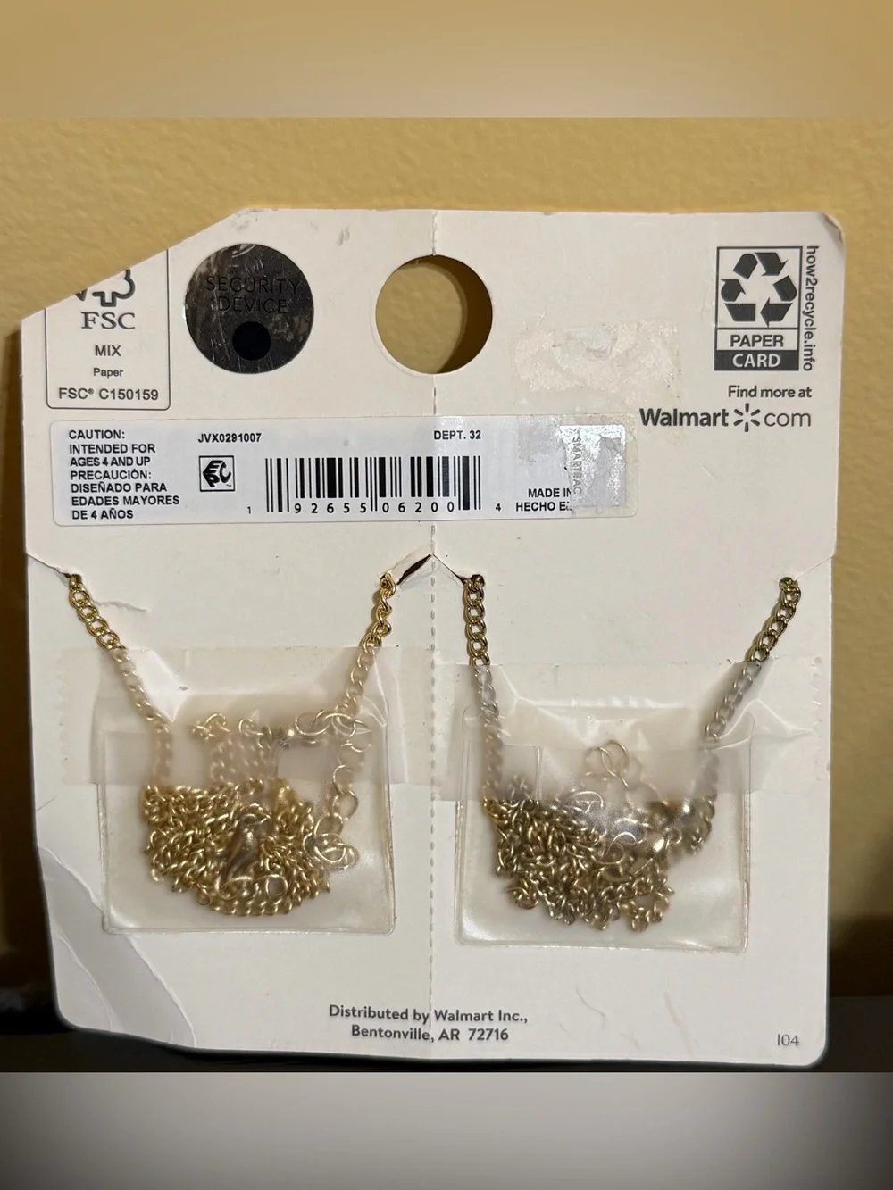 NWT Wonder Nation Glitter BFF Necklace Set